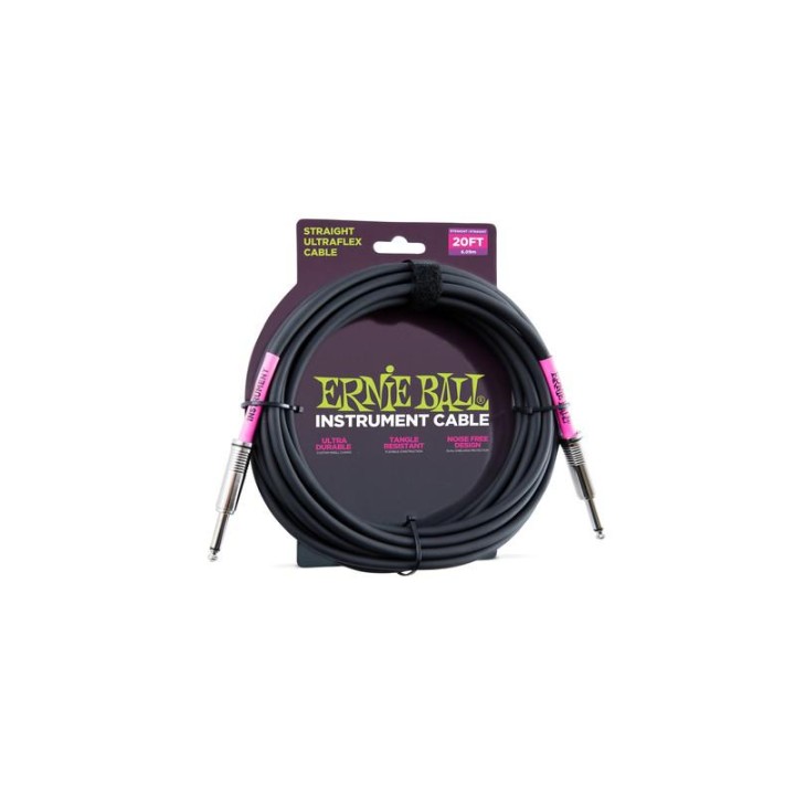 Ernieball - ULTRAFLEX JACK-JACK NEGRO - 5 M. - Cavo maschio - Jack | Z-Bombilla
