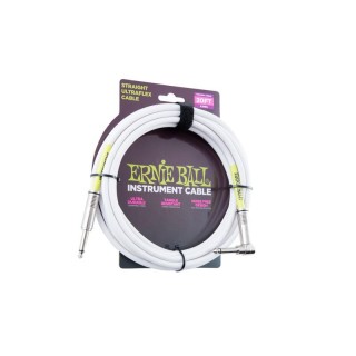 Ernieball - ULTRAFLEX JACK-JACK AC BLANCO 5M - Cabo Masculino - Jack | Z-Bombilla