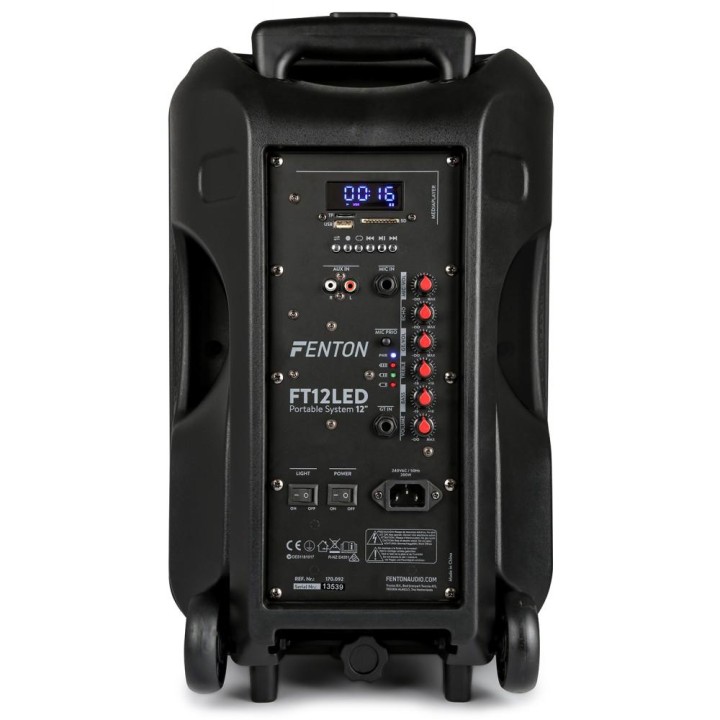 Fenton - "FT12LED Bafle Activo 12"" 700W" 170.092 - Sistemas de som Portátil | Z-Bombilla
