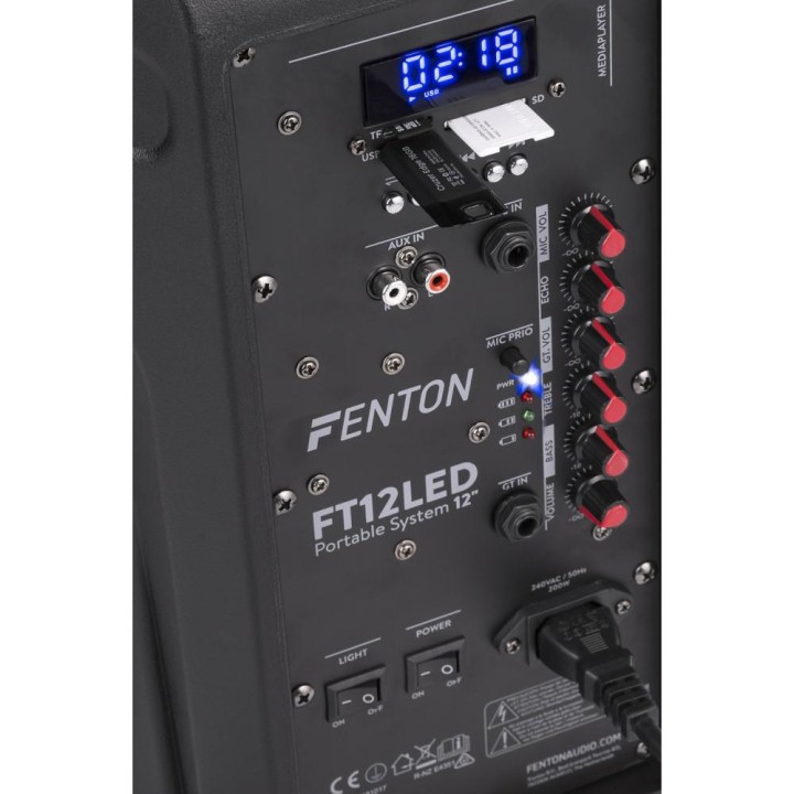 Fenton - "FT12LED Bafle Activo 12"" 700W" 170.092 - Sistemas de som Portátil | Z-Bombilla