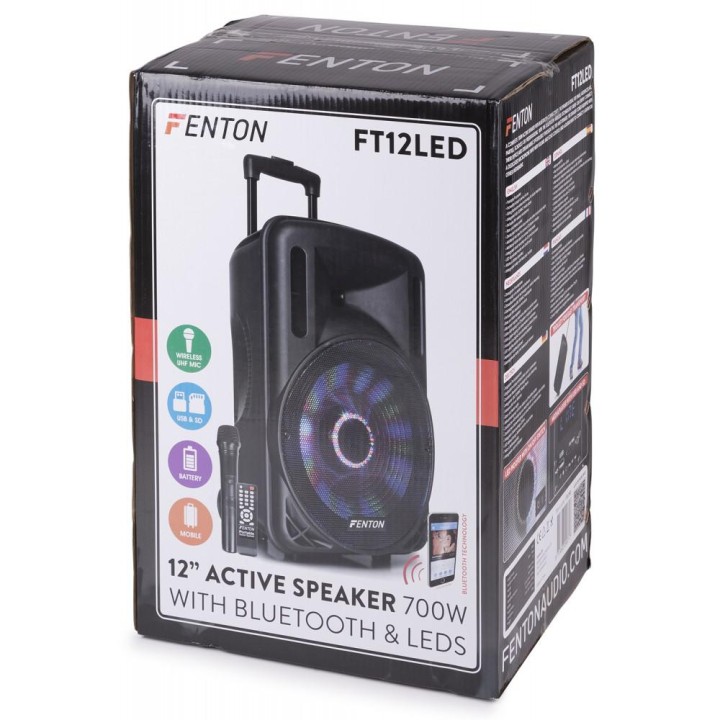 Fenton - "FT12LED Bafle Activo 12"" 700W" 170.092 - Sistemas de som Portátil | Z-Bombilla