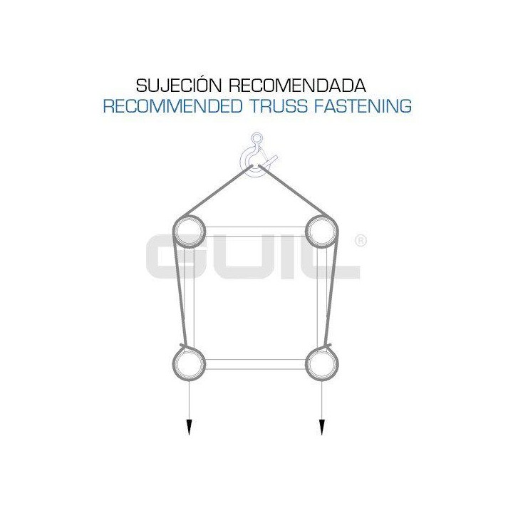 Guil - TQN290-2000 - 4 Points Aluminium Truss 29 x 29 cm | Z-Bombilla