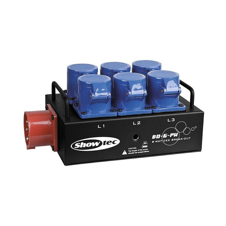 Showtec - BO-6-PWC - Power Distributor Monofásica 220V | Z-Bombilla