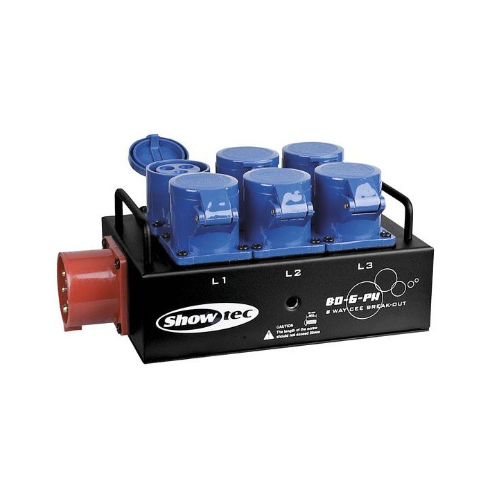 Showtec - BO-6-PWC - Power Distributor Monofásica 220V | Z-Bombilla