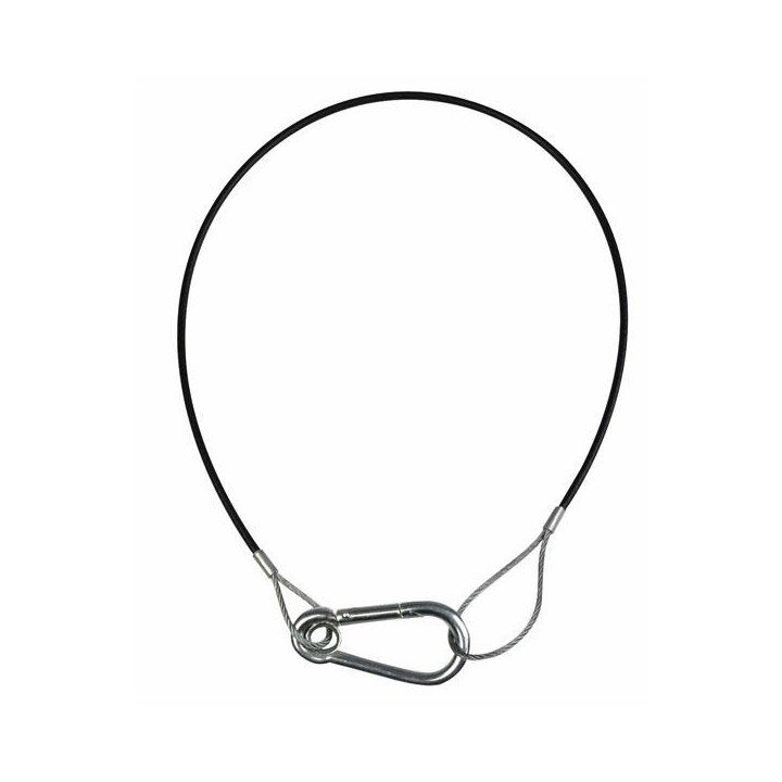Showtec - Safety Cable Light Duty, 50 cm - Cavo Moschettoni di Sicurezza | Z-Bombilla