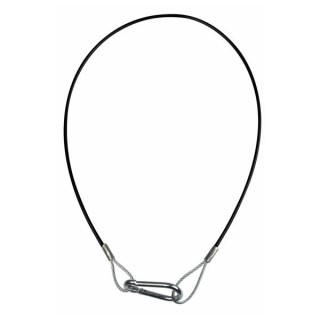 Showtec - Safety Cable Heavy Duty, 75 cm - Cavo Moschettoni di Sicurezza | Z-Bombilla
