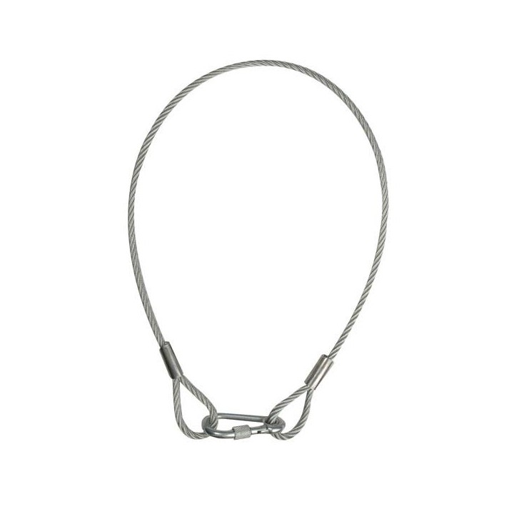 Showtec - Safety Cable 75 cm - Cavo Moschettoni di Sicurezza | Z-Bombilla