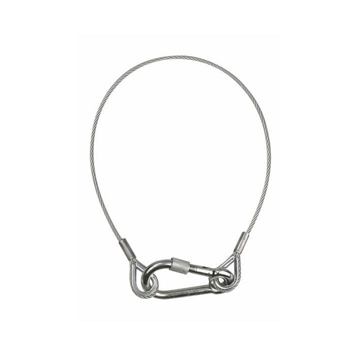 Showtec - Safety Cable BGV-C1, 60 cm - Cavo Moschettoni di Sicurezza | Z-Bombilla