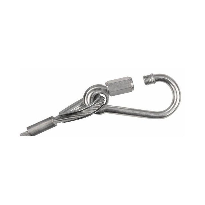 Showtec - Safety Cable BGV-C1, 100 cm - Cavo Moschettoni di Sicurezza | Z-Bombilla