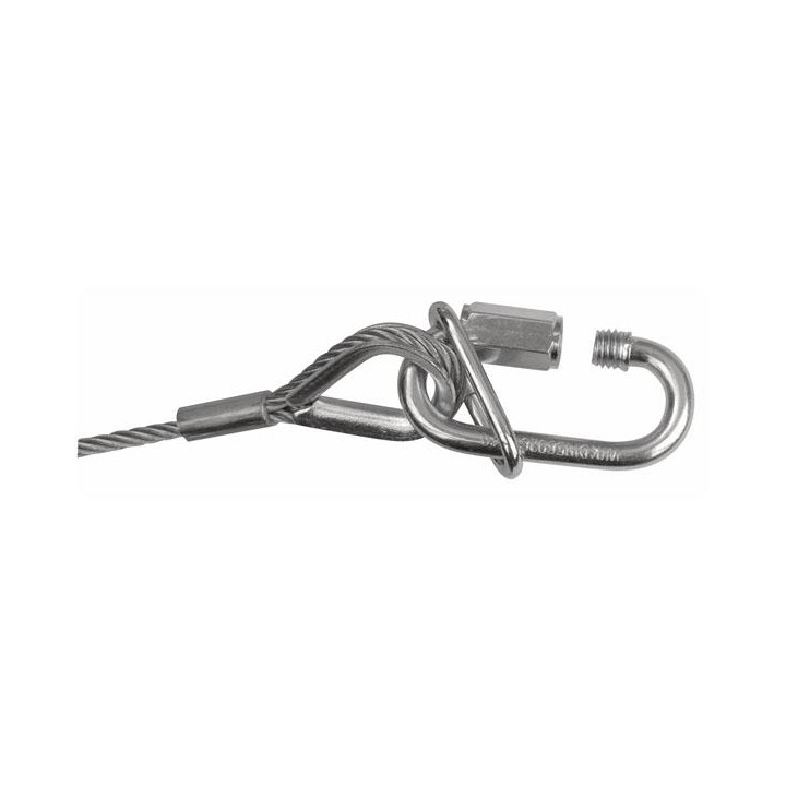 Showtec - Safety Cable BGV-C1, 60 cm - Cavo Moschettoni di Sicurezza | Z-Bombilla