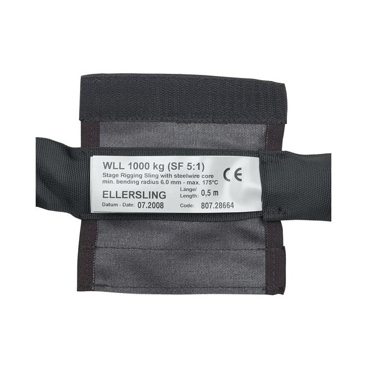 Showtec - Steel sling 1000 kg - Cabo de Segurança Mosquetões | Z-Bombilla