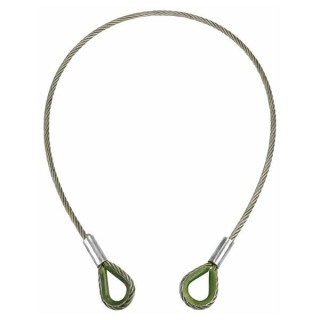 Showtec - Steel 1T WLL, Certified - Cable de Seguretat Mosquetons | Z-Bombilla