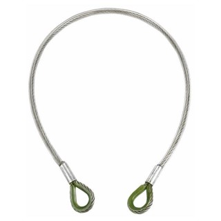 Showtec - PVC/Steel 1T WLL, Certified - Cable de Seguretat Mosquetons | Z-Bombilla