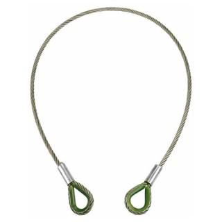 Showtec - Steel 1T WLL, Certified - Cable de Seguretat Mosquetons | Z-Bombilla