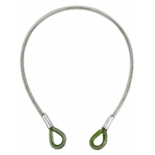 Showtec - PVC/Steel 1T WLL, Certified - Cable de Seguretat Mosquetons | Z-Bombilla