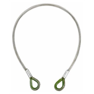 Showtec - PVC/Steel 1T WLL, Certified - Cable de Seguretat Mosquetons | Z-Bombilla