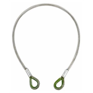 Showtec - PVC/Steel 2T WLL, Certified - Cable de Seguretat Mosquetons | Z-Bombilla