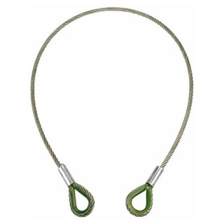 Showtec - Steel 2T WLL, Certified - Cable de Seguretat Mosquetons | Z-Bombilla