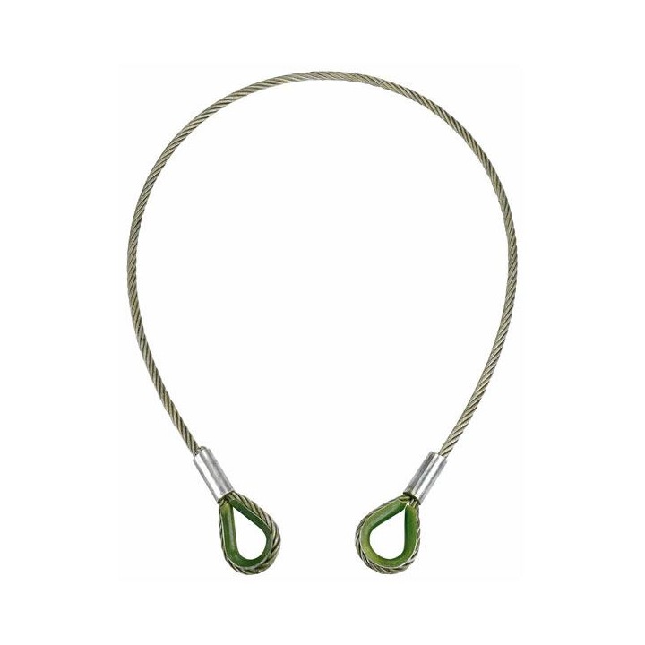 Showtec - Steel 2T WLL, Certified - Cable de Seguretat Mosquetons | Z-Bombilla