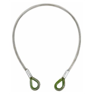 Showtec - PVC/Steel 2T WLL, Certified - Cable de Seguretat Mosquetons | Z-Bombilla