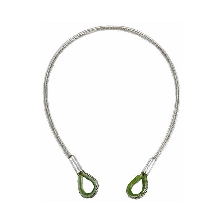 Showtec - PVC/Steel 2T WLL, Certified - Cable de Seguretat Mosquetons | Z-Bombilla