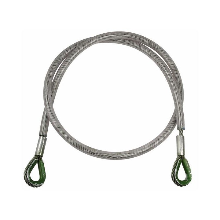Showtec - PVC/Steel 2T WLL, Certified - Cable de Seguretat Mosquetons | Z-Bombilla