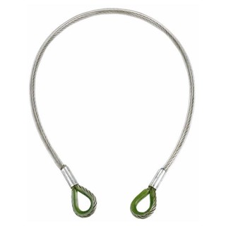 Showtec - PVC/Steel 2T WLL, Certified - Cable de Seguretat Mosquetons | Z-Bombilla