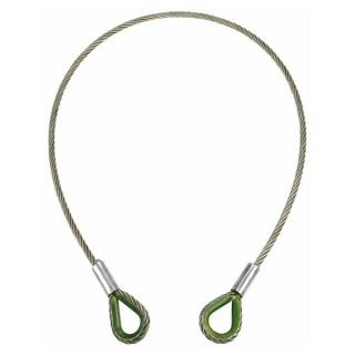 Showtec - Steel 1T WLL, Certified - Cable de Seguretat Mosquetons | Z-Bombilla