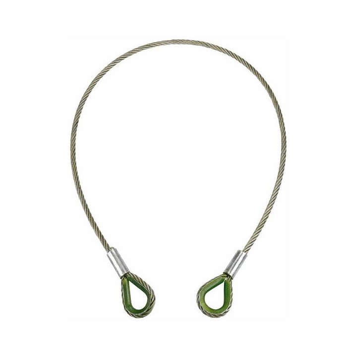 Showtec - Steel 1T WLL, Certified - Cable de Seguretat Mosquetons | Z-Bombilla