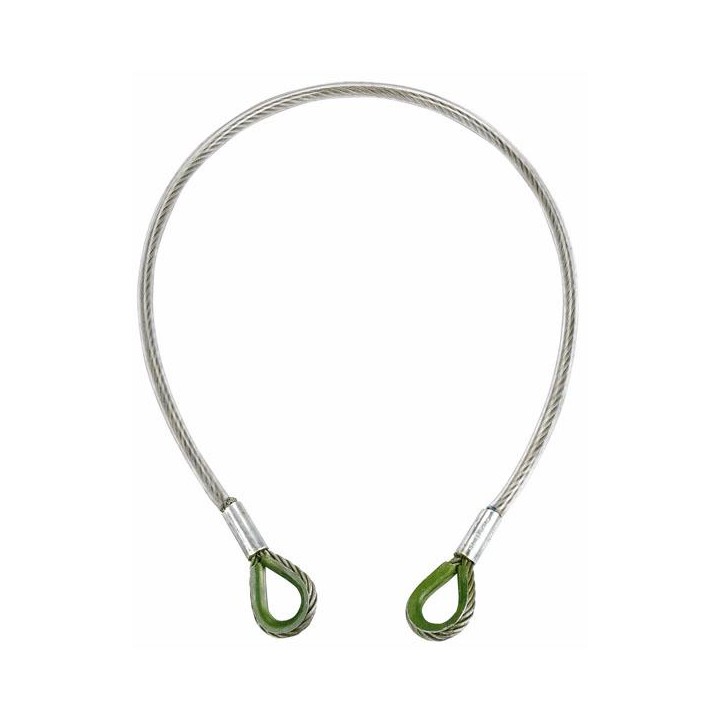 Showtec - Steel 1T WLL, Certified - Cable de Seguretat Mosquetons | Z-Bombilla