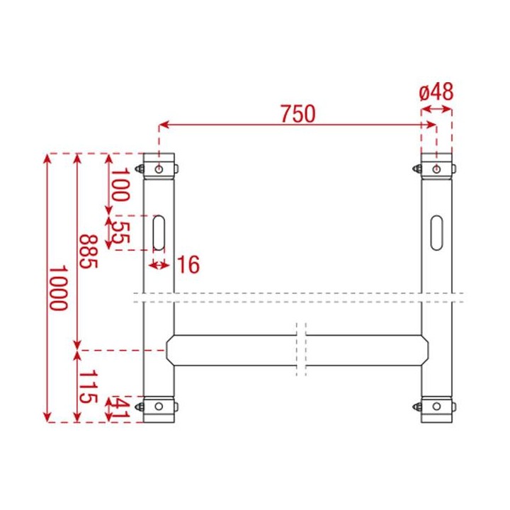 Showtec - H-Downrigger - Truss Accessori | Z-Bombilla