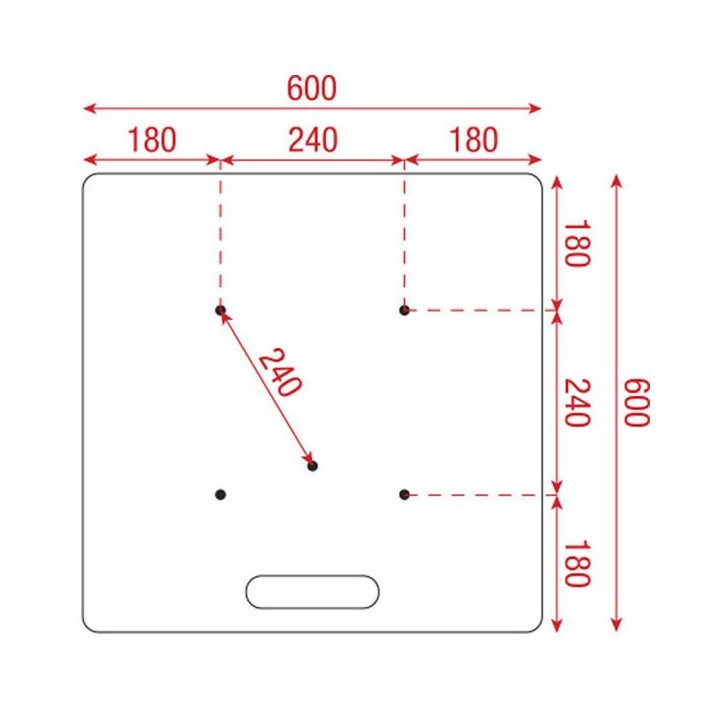 Wentex - Universal baseplate 600 x 600 - Accessoris per Truss | Z-Bombilla