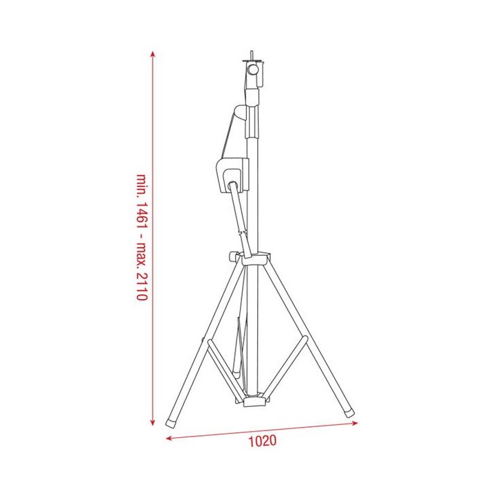 Showtec - Followspot Stand Wind up - Wind up Stand | Z-Bombilla