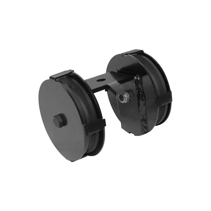 Wentex - Double Wheel Pulley 85mm - Black - Accessoris - Cortines | Z-Bombilla