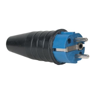 Showtec - Rubber Schuko 230V/240V CEE7/VII Connector Male - Monophasic Connectors | Z-Bombilla