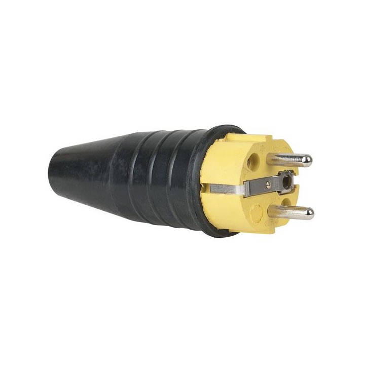 Showtec - Rubber Schuko 230V/240V CEE7/VII Connector Male - Connector Monofàsica | Z-Bombilla