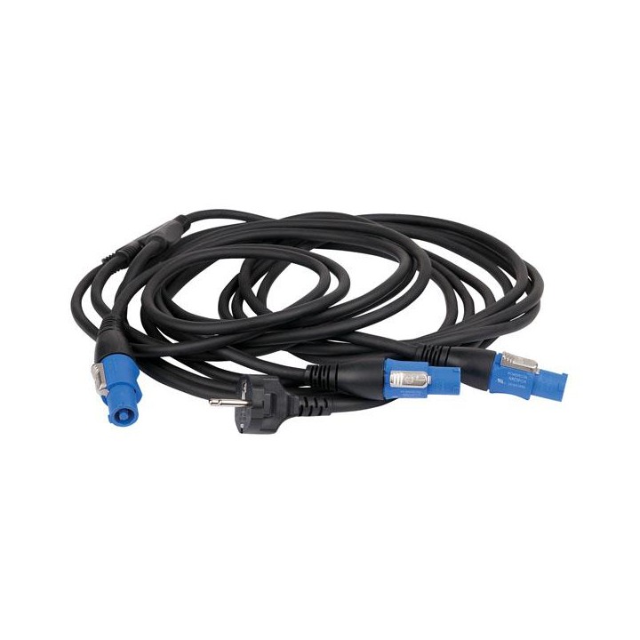 Showtec - Schuko to Neutrik Powercon splitter 3 way - Cabo de Alimentação | Z-Bombilla