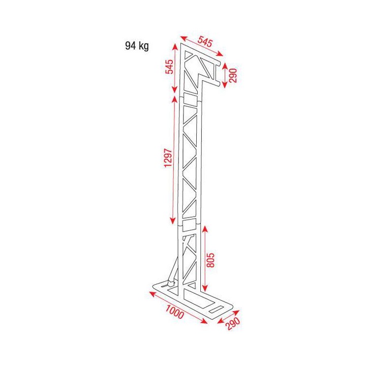 Showtec - Mobile DJ Truss Stand - Trípode Elevació Manual | Z-Bombilla
