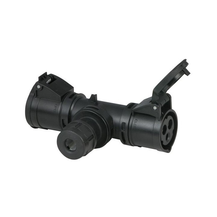 Showtec - T-connect 2 Way 16/3, Cablegland - Power Distributor Monofásica 220V | Z-Bombilla