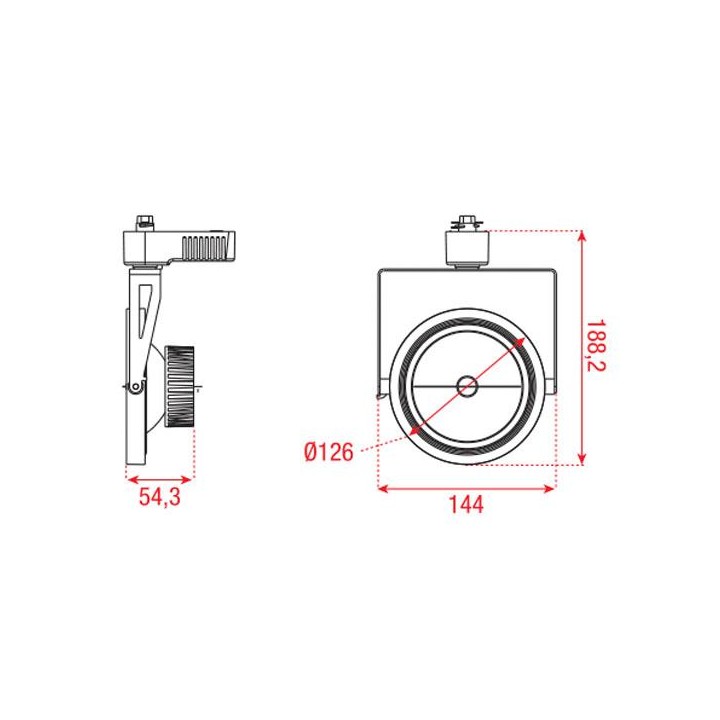 Artecta - Barcelona-S - Foco monofásico | Z-Bombilla