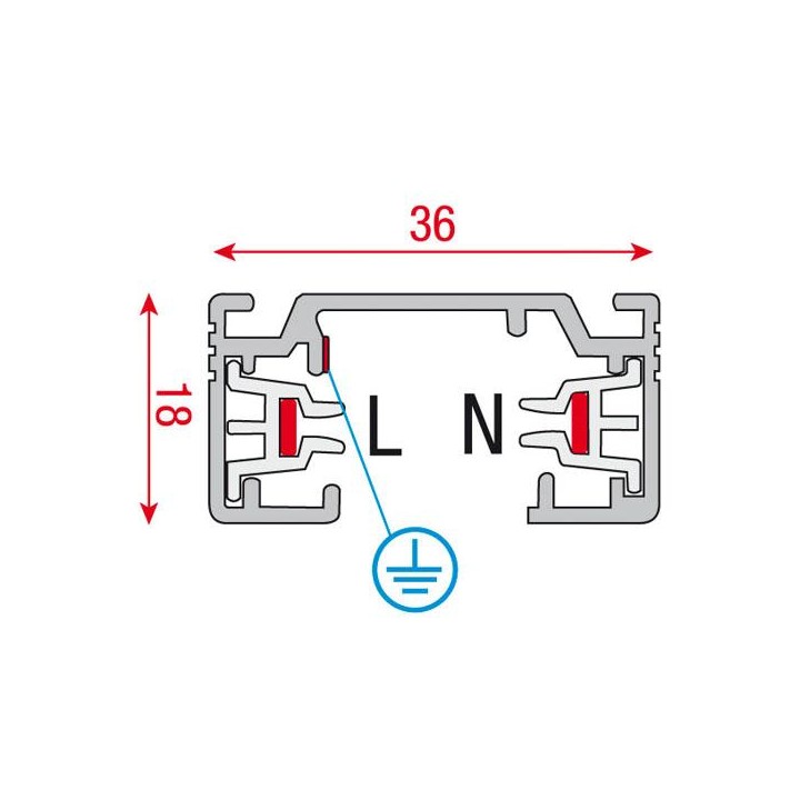 Artecta - 1-Phase Track 1000 mm - Trilho monofásico | Z-Bombilla
