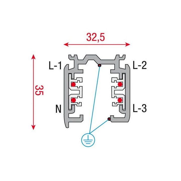 Artecta - 3-Phase Track 1000 mm - Trilho trifásico | Z-Bombilla