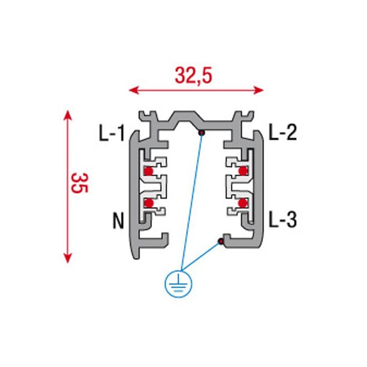 Artecta - 3-Phase Track 2000 mm - Trilho trifásico | Z-Bombilla
