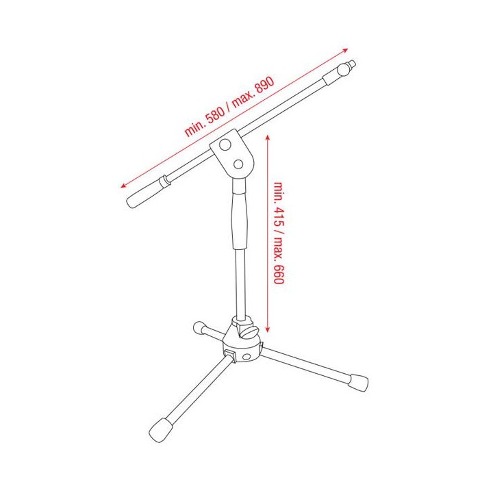 Dap Audio - Microphone Stand Ergo2 - Piedi Micro | Z-Bombilla