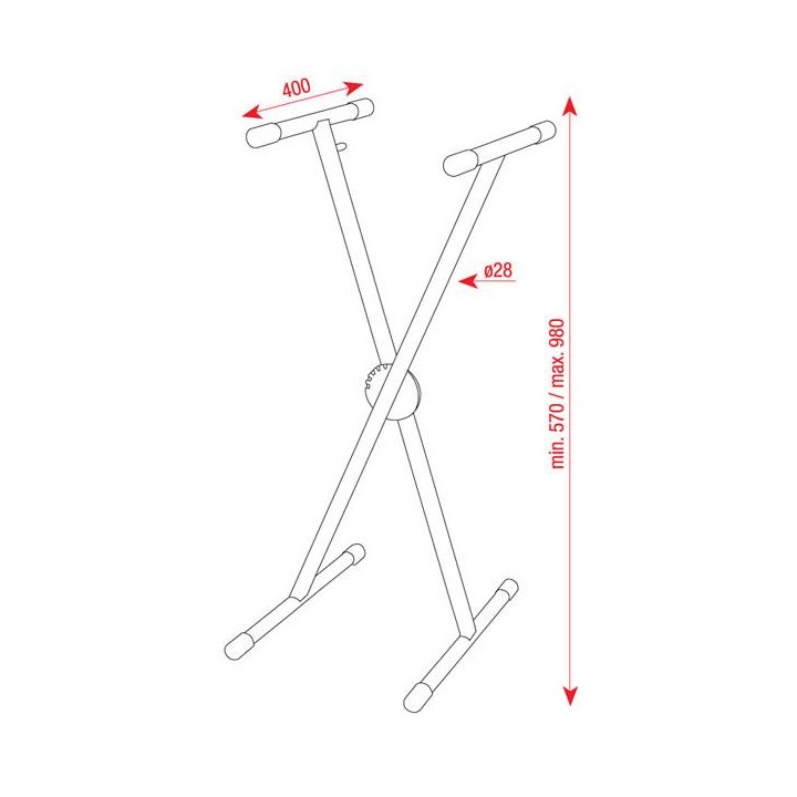 Dap Audio - Keyboard Stand Ergo1 - Suporte Teclados | Z-Bombilla