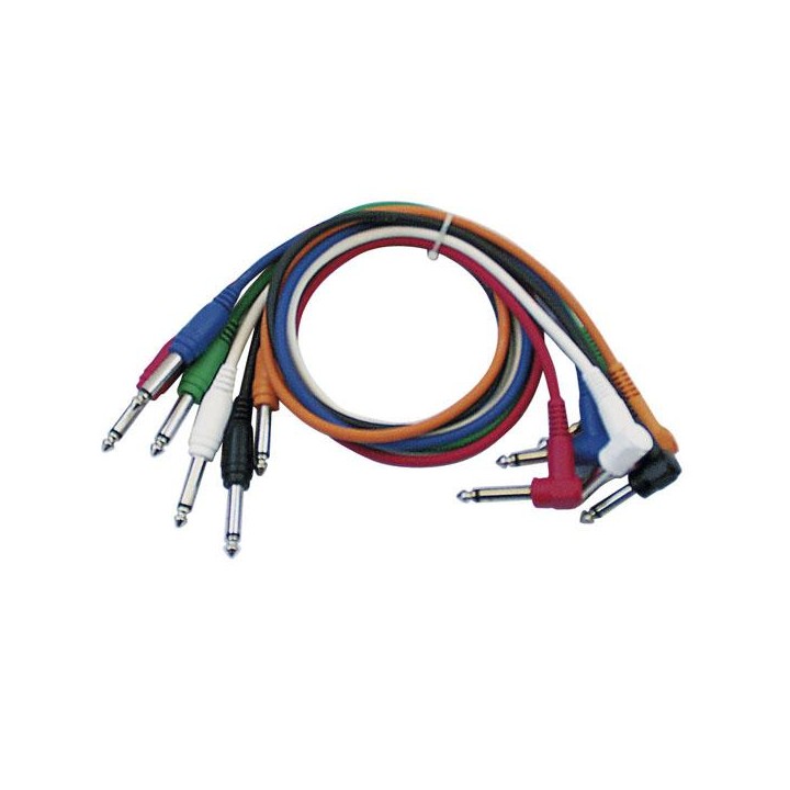 Dap Audio - FL14 - 6 coloured unbal. patch straight - 90° - Cable d'Àudio - Jack - Jack | Z-Bombilla