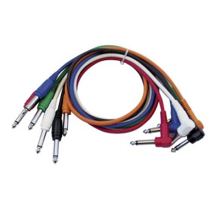 Dap Audio - FL14 - 6 coloured unbal. patch straight - 90° - Cable d'Àudio - Jack - Jack | Z-Bombilla