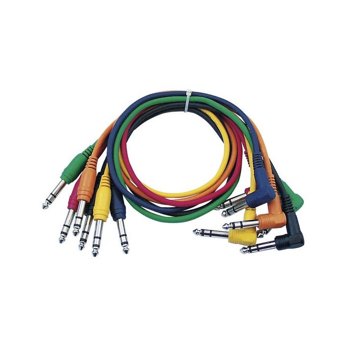 Dap Audio - FL15 - 6 coloured bal. patch straight - 90° - Cable d'Àudio - Jack - Jack | Z-Bombilla