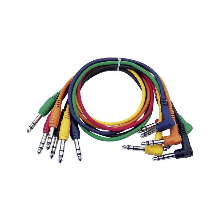 Dap Audio - FL15 - 6 coloured bal. patch straight - 90° - Cable d'Àudio - Jack - Jack | Z-Bombilla