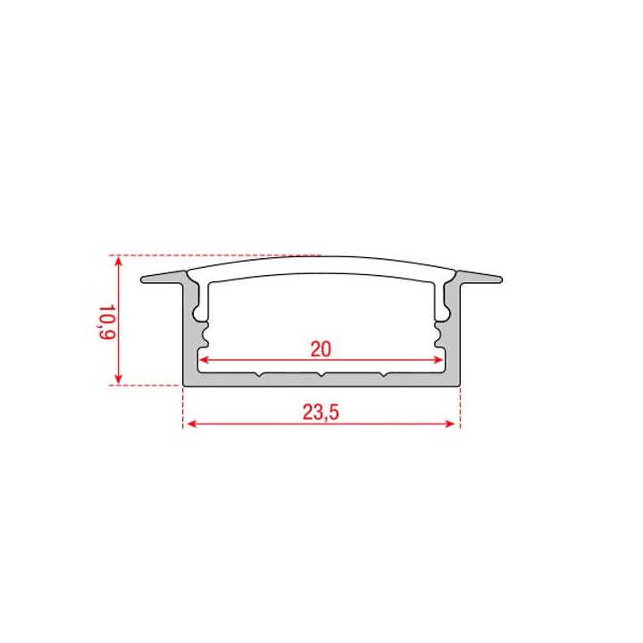 Artecta - Profile Pro-Line 19 Recessed - perfils | Z-Bombilla